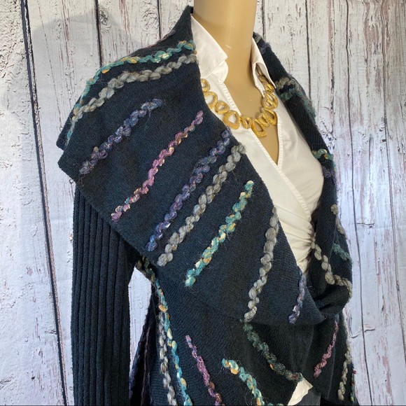 Anthropologie Sweaters - CURIO Anthropologie Wrap Cowl Neck Knit Cardigan